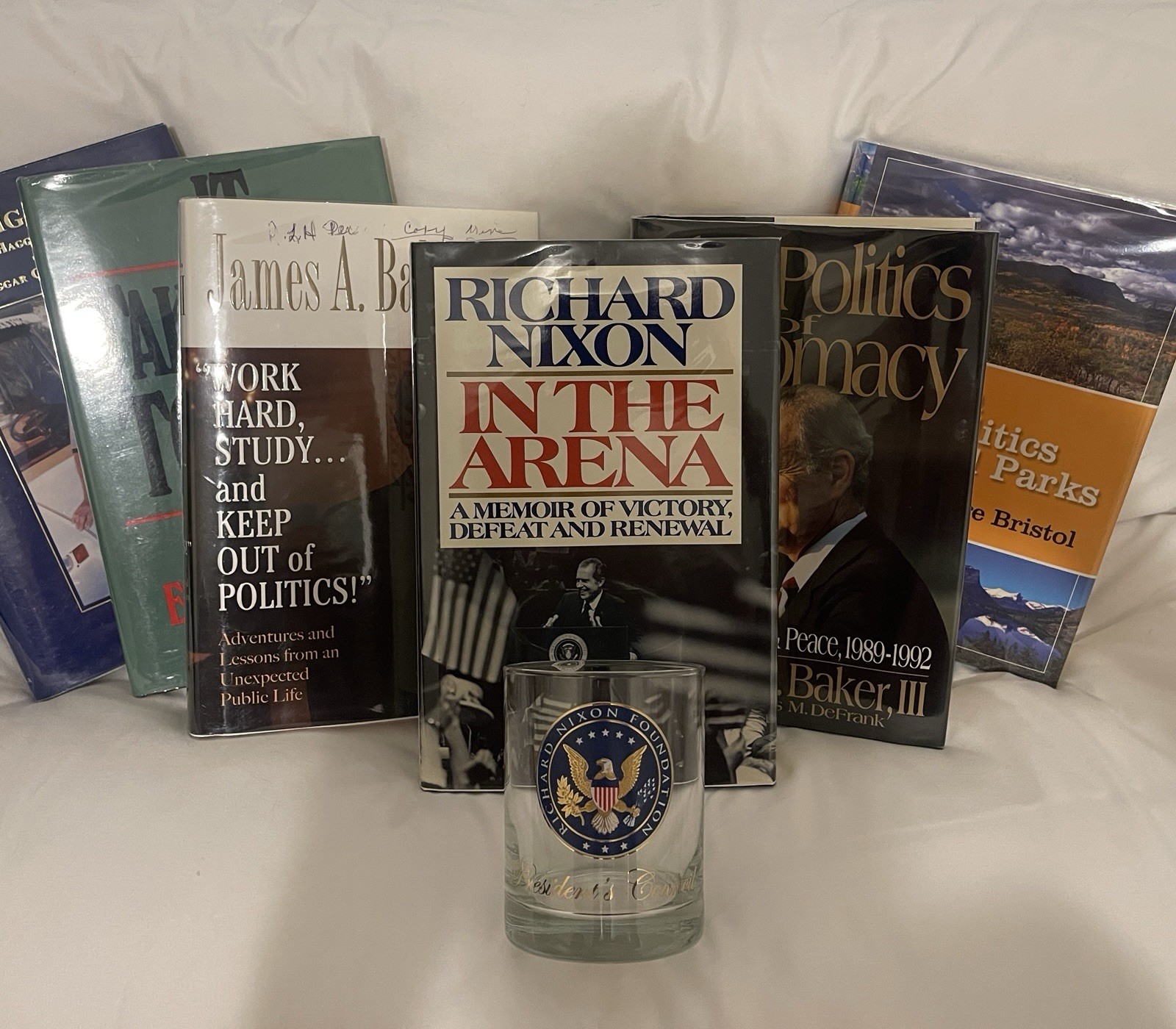 Autographed First Editions: Dick Nixon, Dutch Reagan, James Baker Political Lot Autographed First Editions: Dick Nixon, Dutch Reagan, James Baker Political Lot