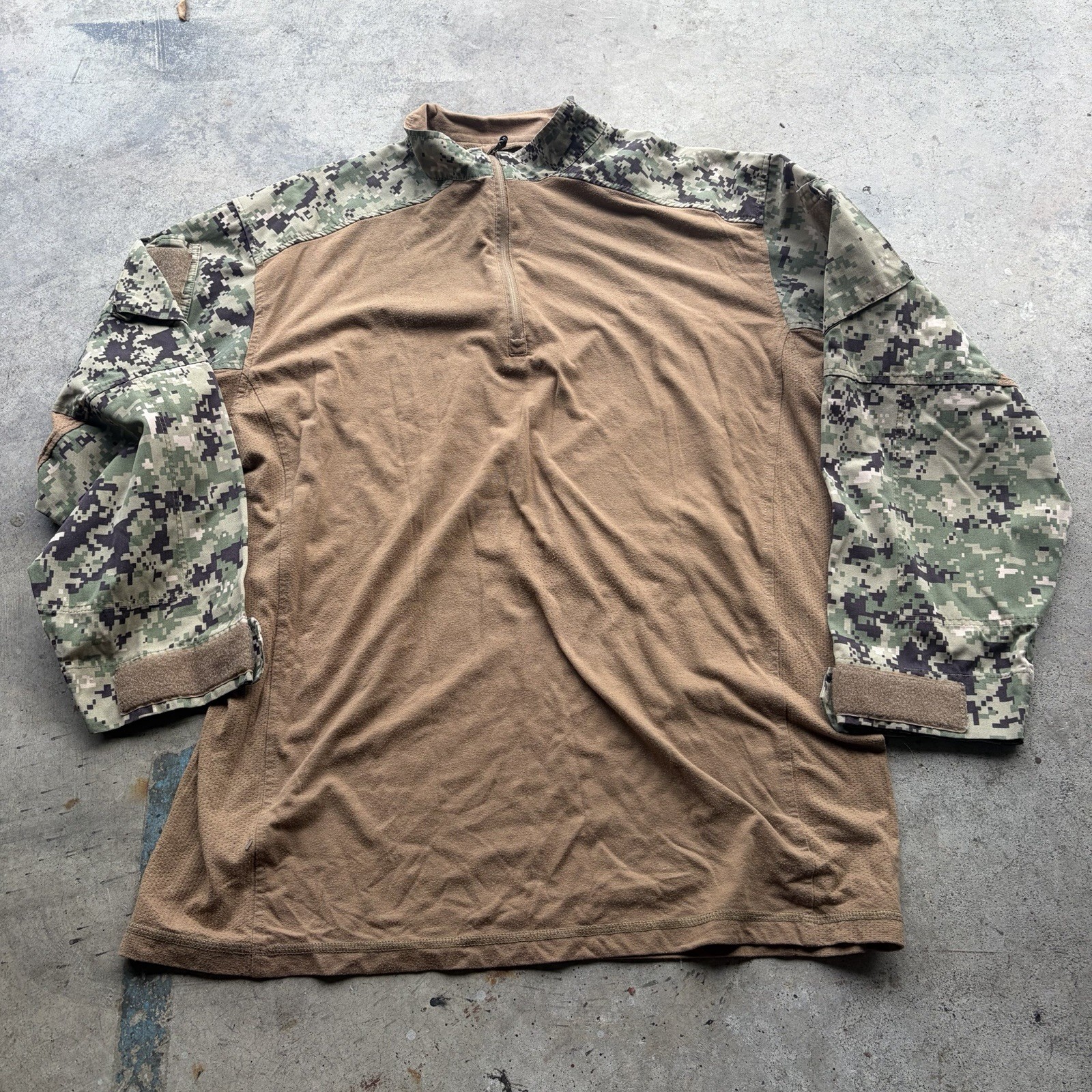 Shore Solutions 1/4 Zip AOR 2 Type III Military Combat Camo Long Sleeve Shirt M Shore Solutions 1/4 Zip AOR 2 Type III Military Combat Camo Long Sleeve Shirt M