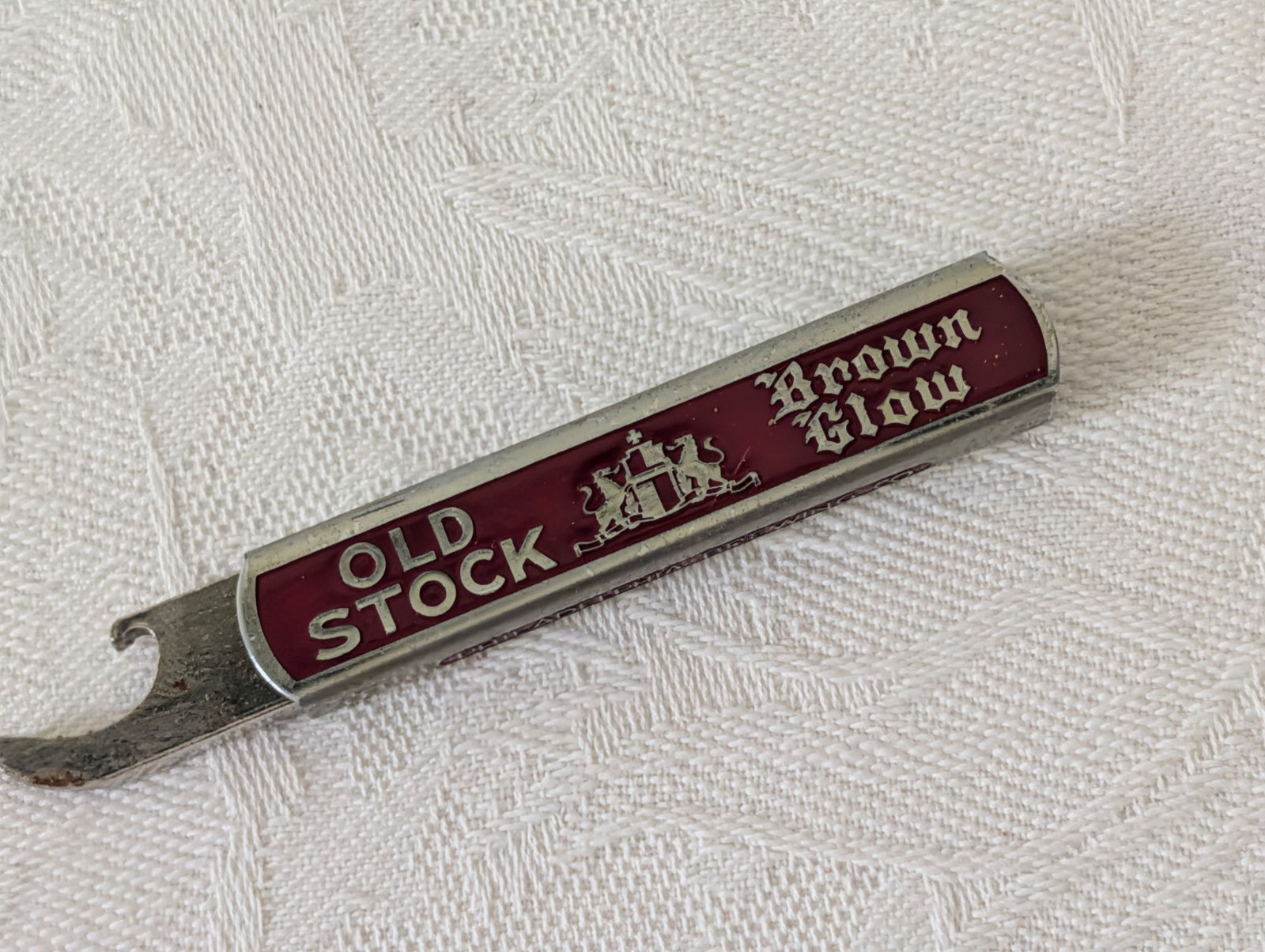 Vintage Antique Old Stock Brown Glow Beer Retractable Slide Pocket Bottle Opener Vintage Antique Old Stock Brown Glow Beer Retractable Slide Pocket Bottle Opener