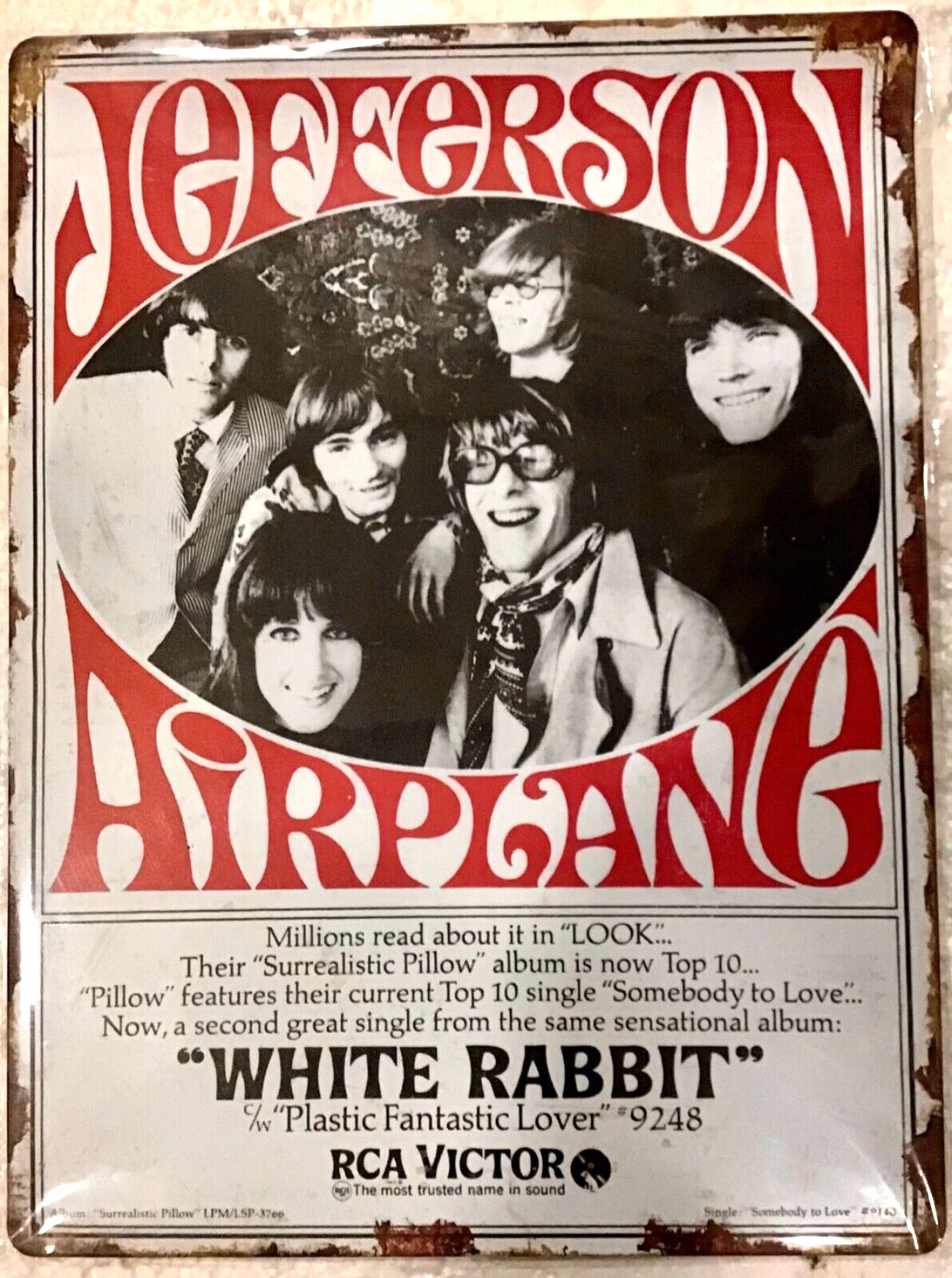 FREE SHIPPING BUY or make OFFER B4 it’s SOLD Jefferson airplane 12x16 TIN SIGN FREE SHIPPING BUY or make OFFER B4 it’s SOLD Jefferson airplane 12x16 TIN SIGN