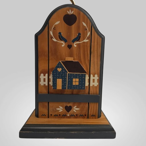 Vintage 1987 Habersham Country Collection Table Lamp Welby Cottage Wood Folk Art Vintage 1987 Habersham Country Collection Table Lamp Welby Cottage Wood Folk Art