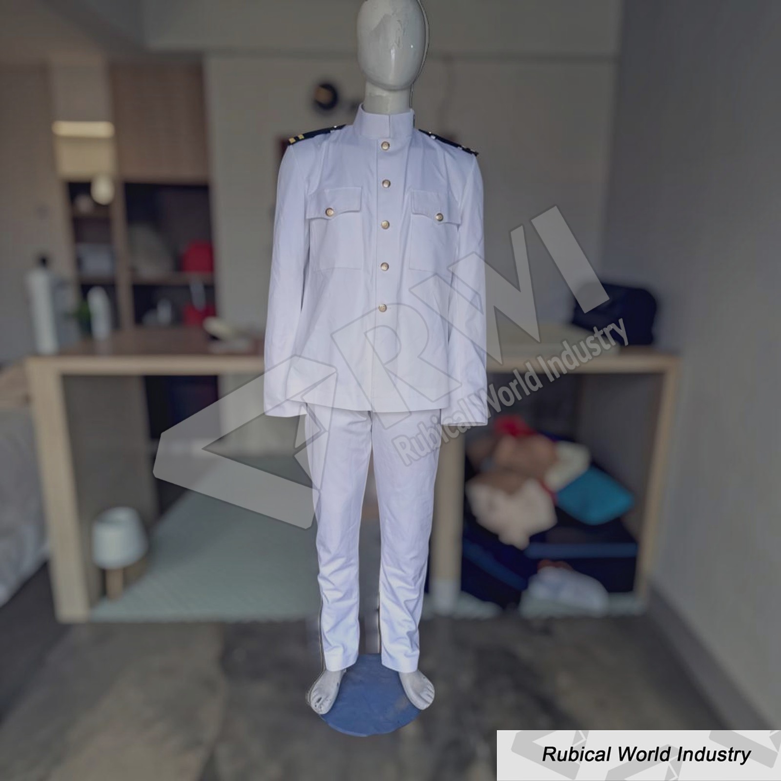 WWII US Navy Officer White Cotton Uniform: 1940s Military Reenactment WWII US Navy Officer White Cotton Uniform: 1940s Military Reenactment