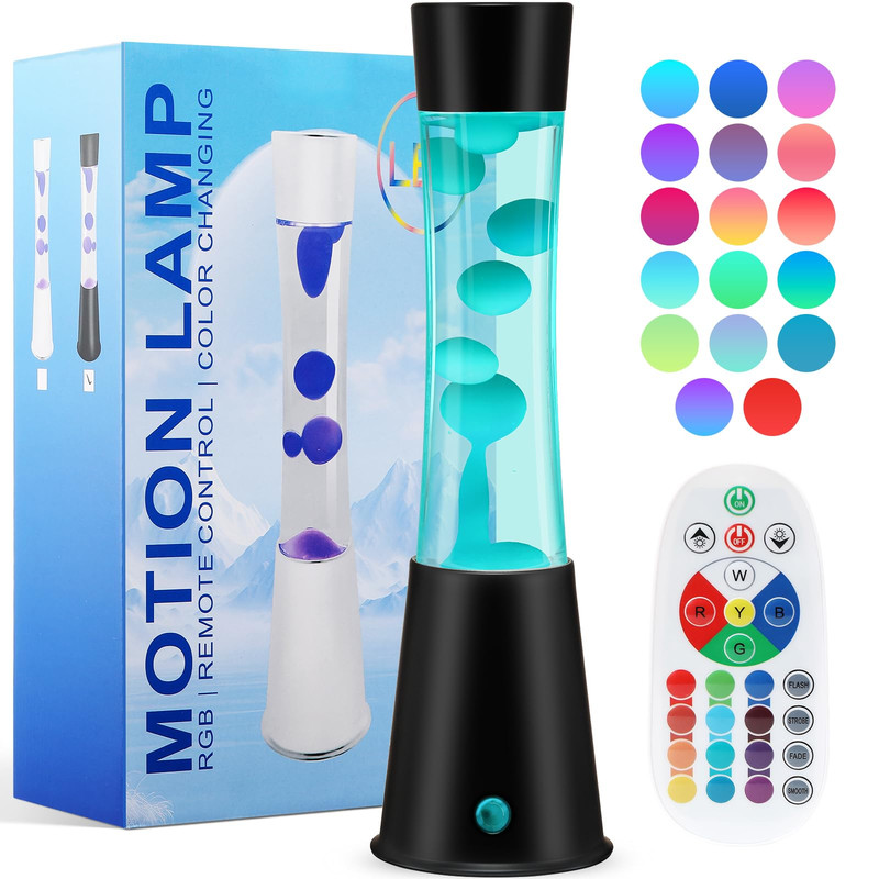 Kikilive 17 Colors Changing Liquid Motion Lamp Remote15.6 Led Night Light