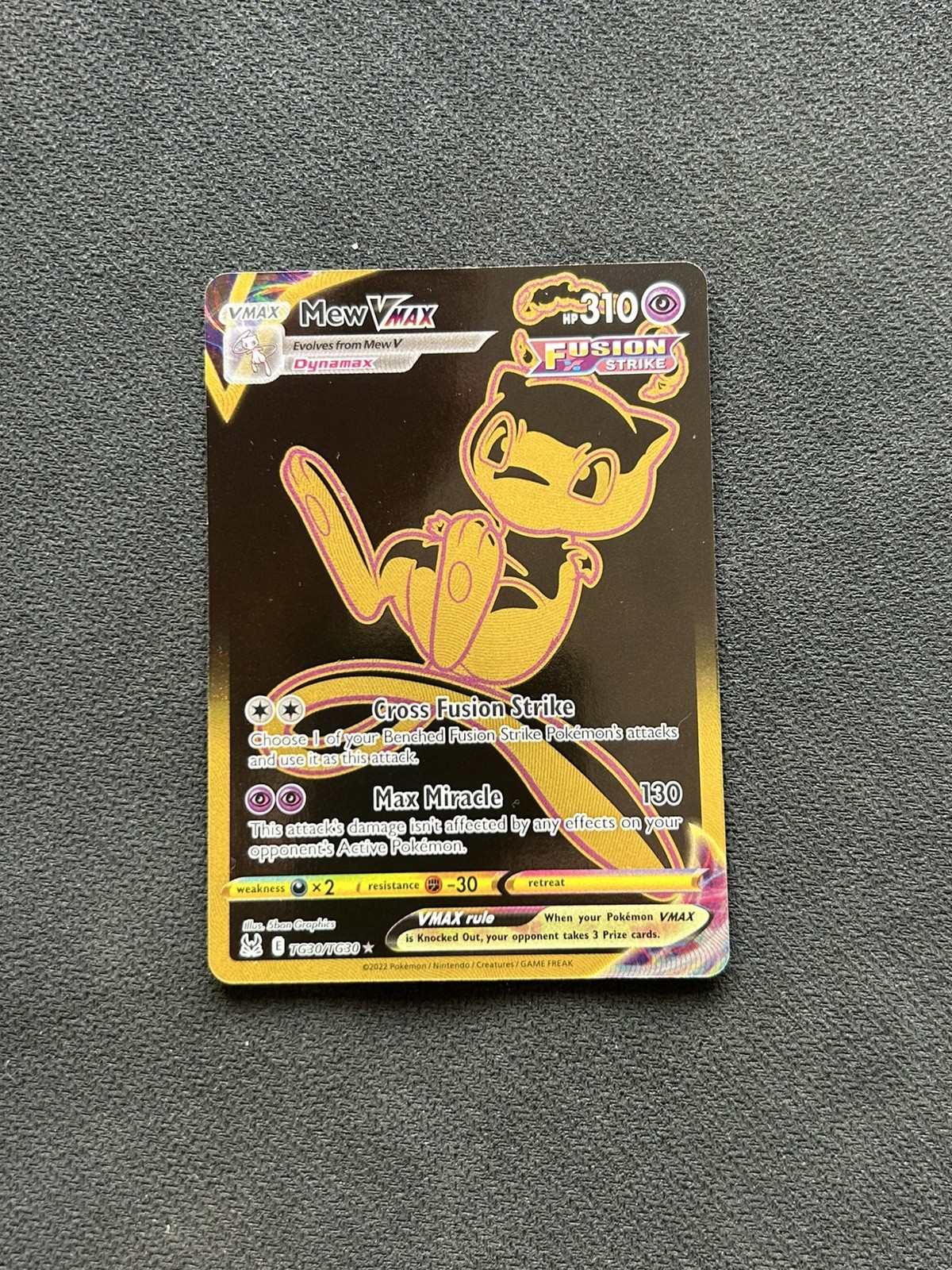 Mew VMAX (Secret) Tg30/Tg30 Swsh11: Lost Origin Trainer Gallery Holo Mew VMAX (Secret) Tg30/Tg30 Swsh11: Lost Origin Trainer Gallery Holo