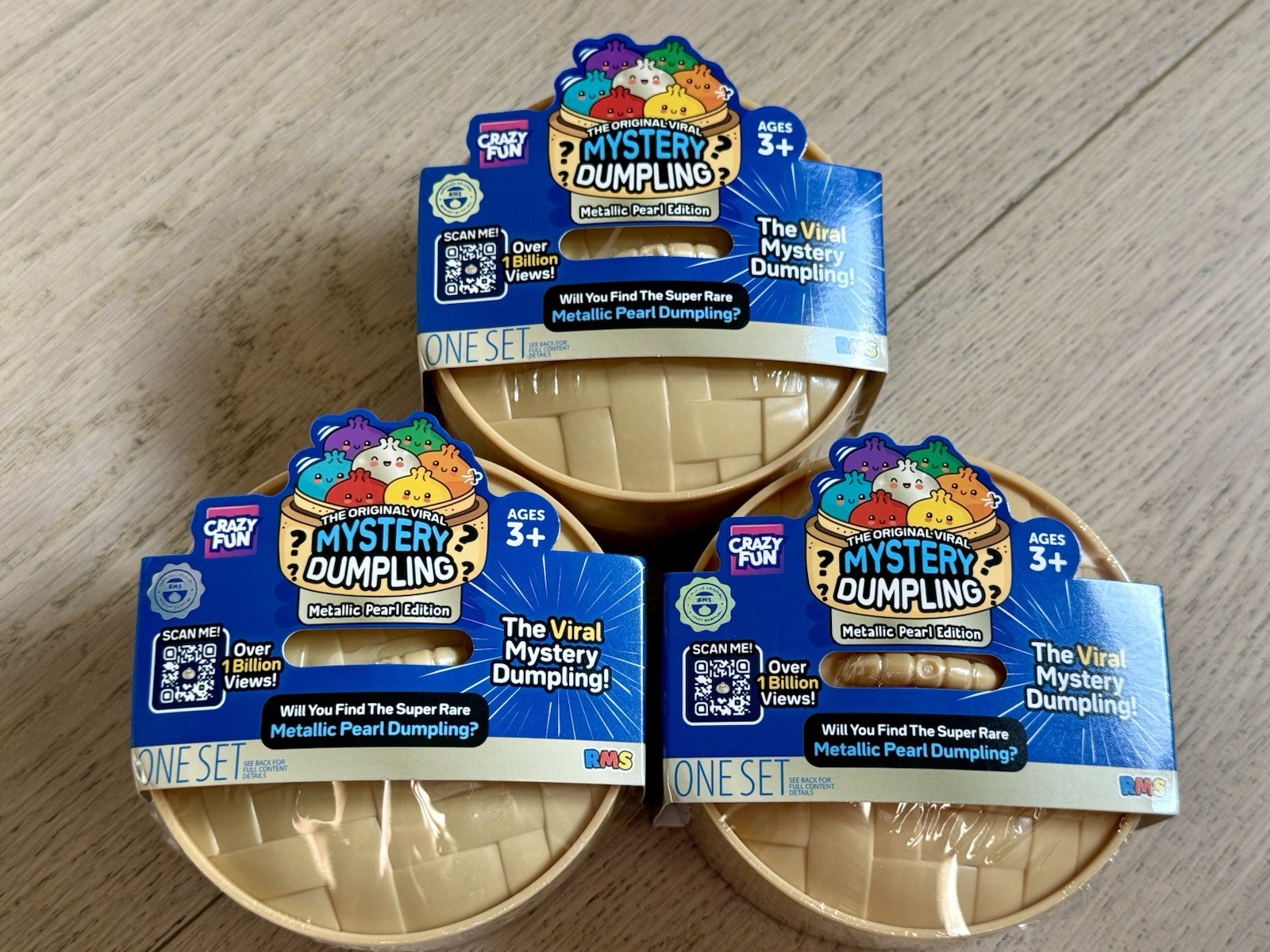RMS Mystery Dumpling Metallic Pearl Edition Blind Pack Lot of 3 Original Sealed