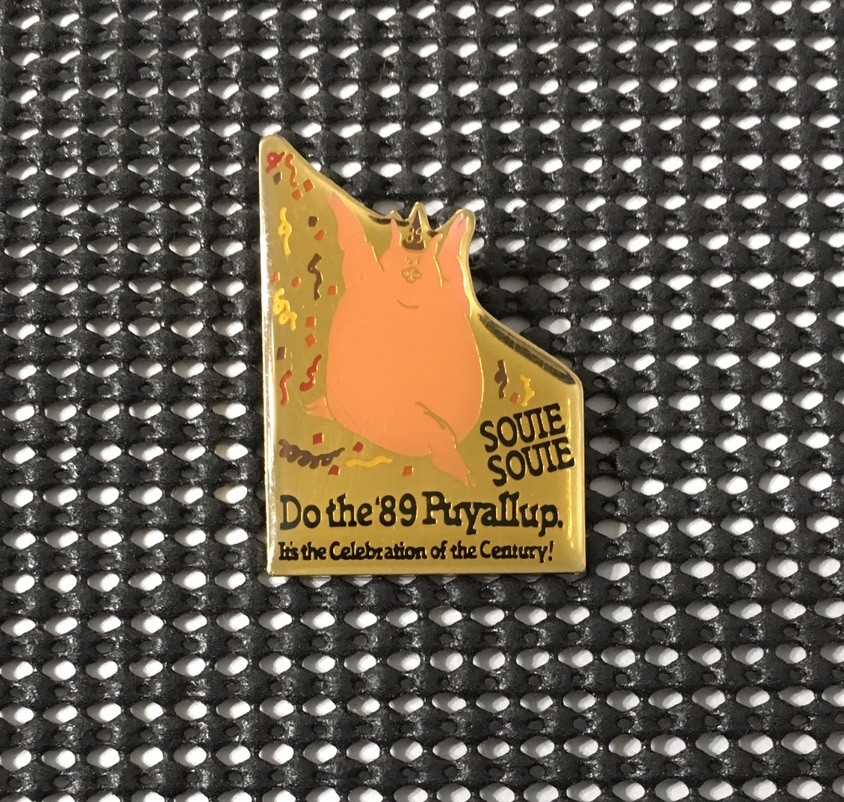 Vintage DO THE ‘89 PUYALLUP Fairgrounds Pig Washington State Fair Lapel Hat Pin Vintage DO THE ‘89 PUYALLUP Fairgrounds Pig Washington State Fair Lapel Hat Pin