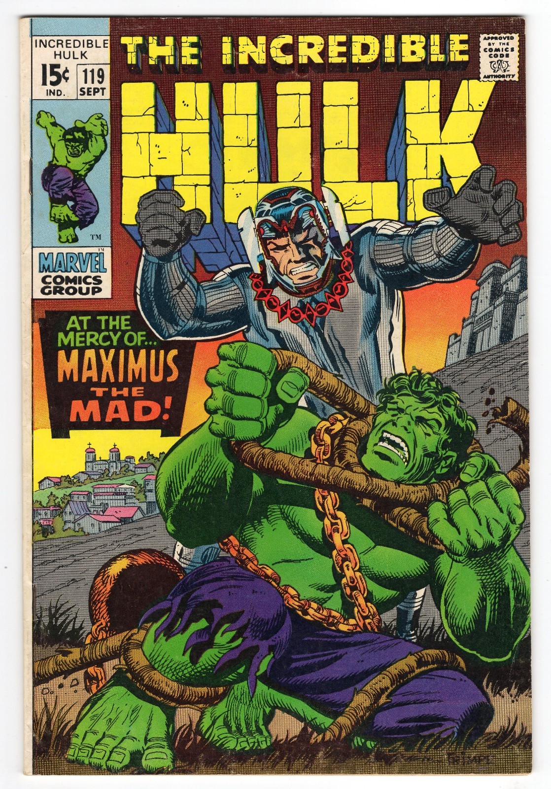 Incredible Hulk 119 1969 Marvel Comics F- 5.5 League Of Evil Inhumans Incredible Hulk 119 1969 Marvel Comics F- 5.5 League Of Evil Inhumans