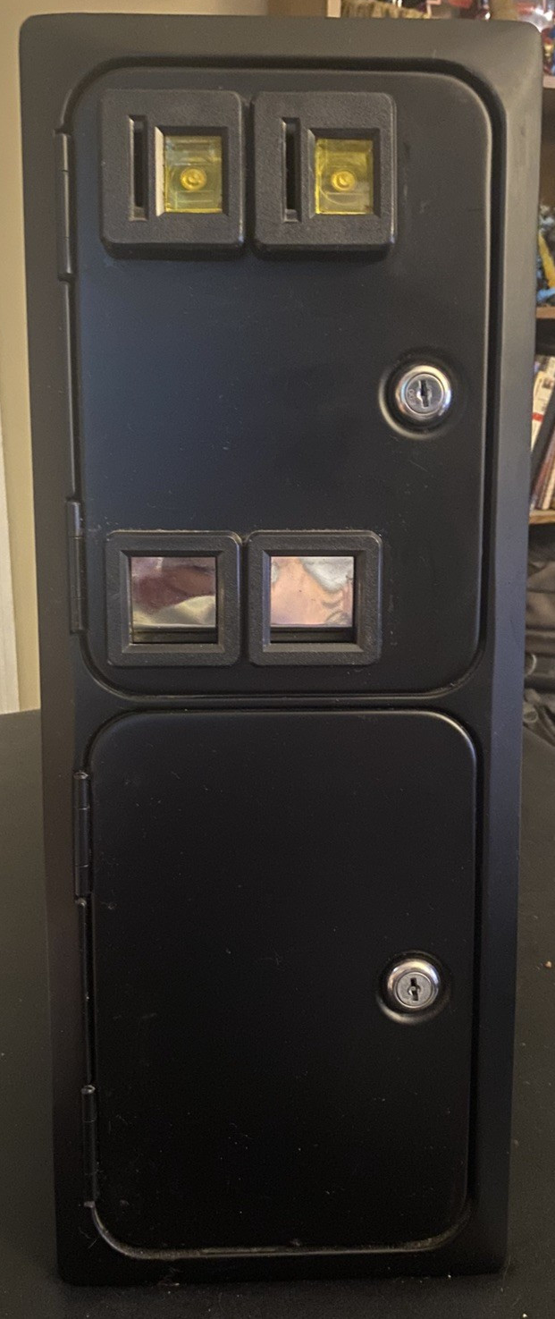 HAPP Controls Arcade Vertical Double Door COIN DOOR w Key NO Mechs/box Great HAPP Controls Arcade Vertical Double Door COIN DOOR w Key NO Mechs/box Great