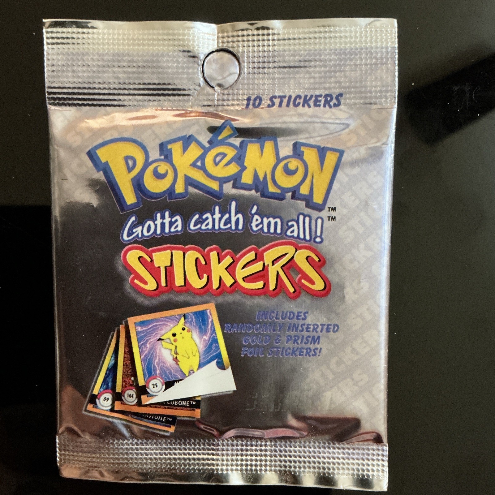 ArtBox Pokémon Stickers Sealed Pack 10 Gold & Prism Foil Pikachu 1999 ArtBox Pokémon Stickers Sealed Pack 10 Gold & Prism Foil Pikachu 1999