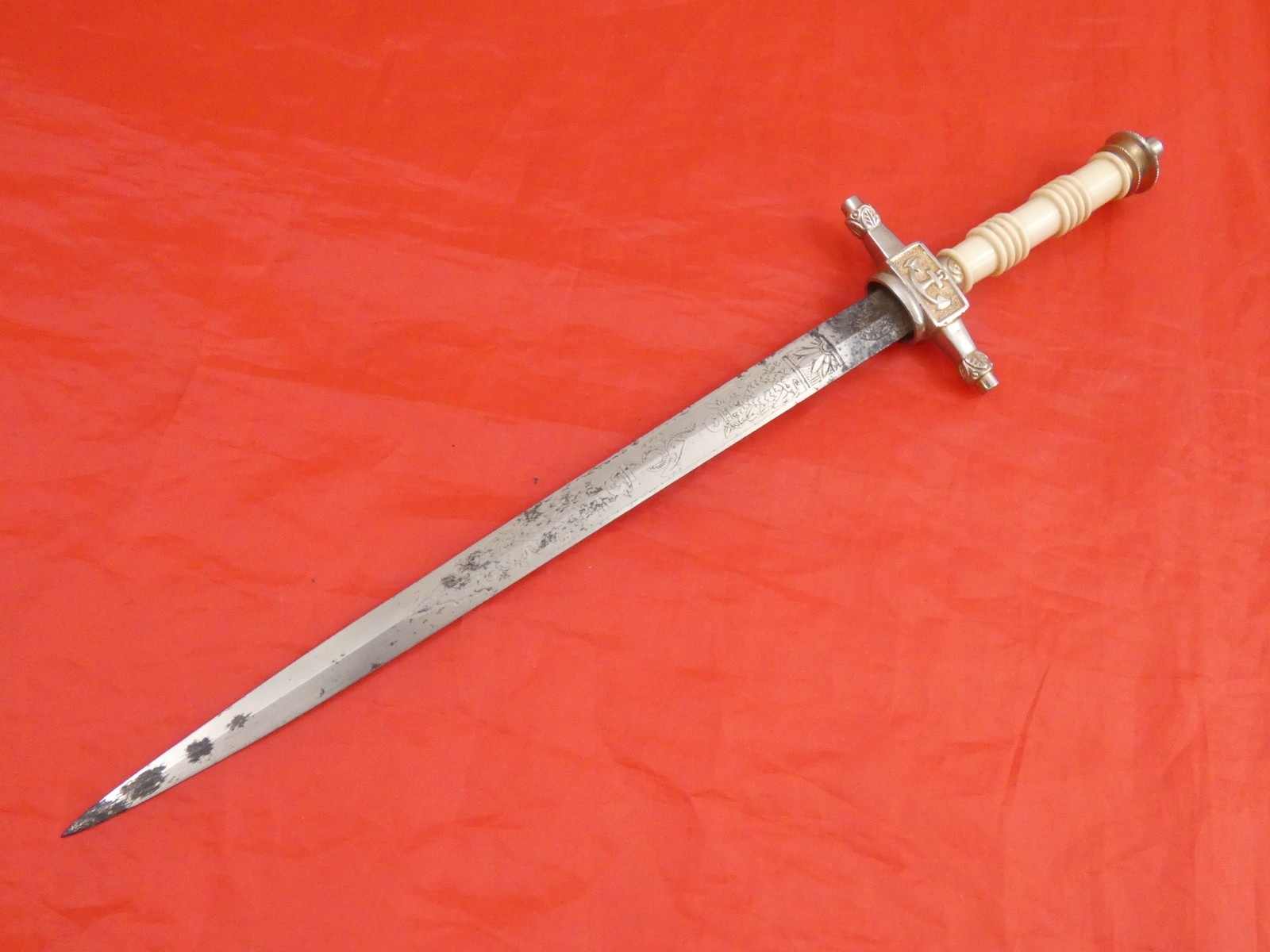 DUTCH NAVAL OFFICER'S DIRK DAGGER pre-WWII Netherlands Navy 1930-1940 Solingen DUTCH NAVAL OFFICER'S DIRK DAGGER pre-WWII Netherlands Navy 1930-1940 Solingen