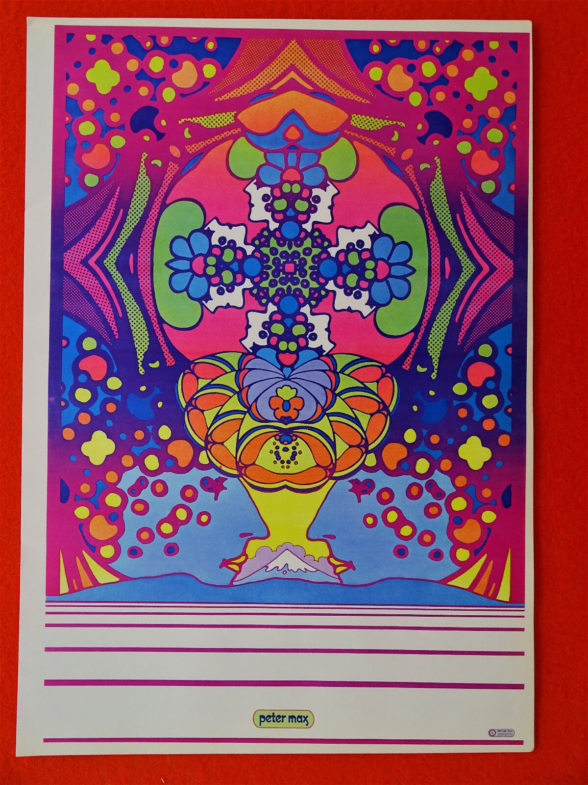 Vintage Peter Max mini-posters, 11" x16," Psychedelic Pop Art, 50 years old