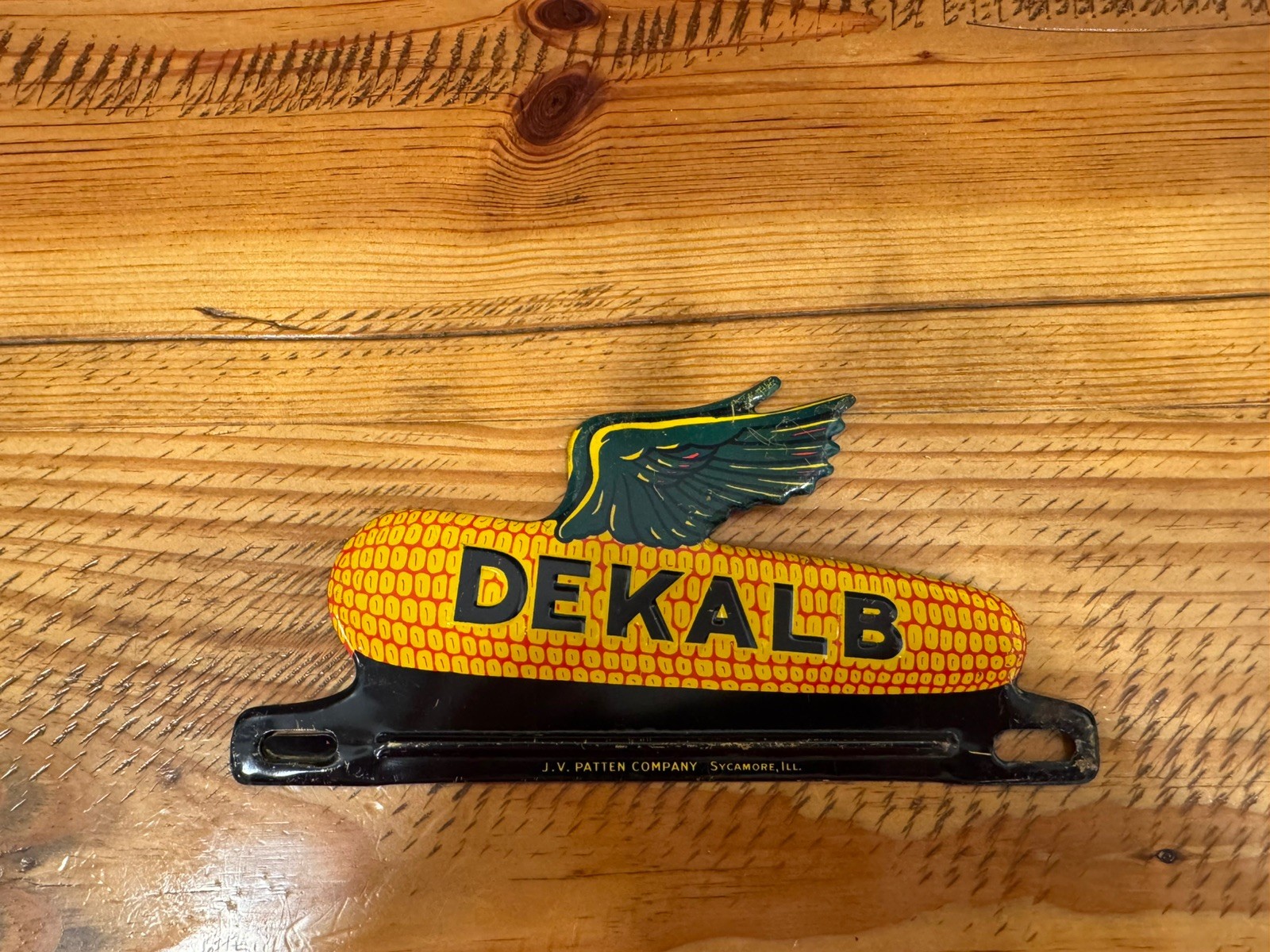 Vintage Original DeKalb Seed Corn Advertising License Plate Topper NOS Vintage Original DeKalb Seed Corn Advertising License Plate Topper NOS