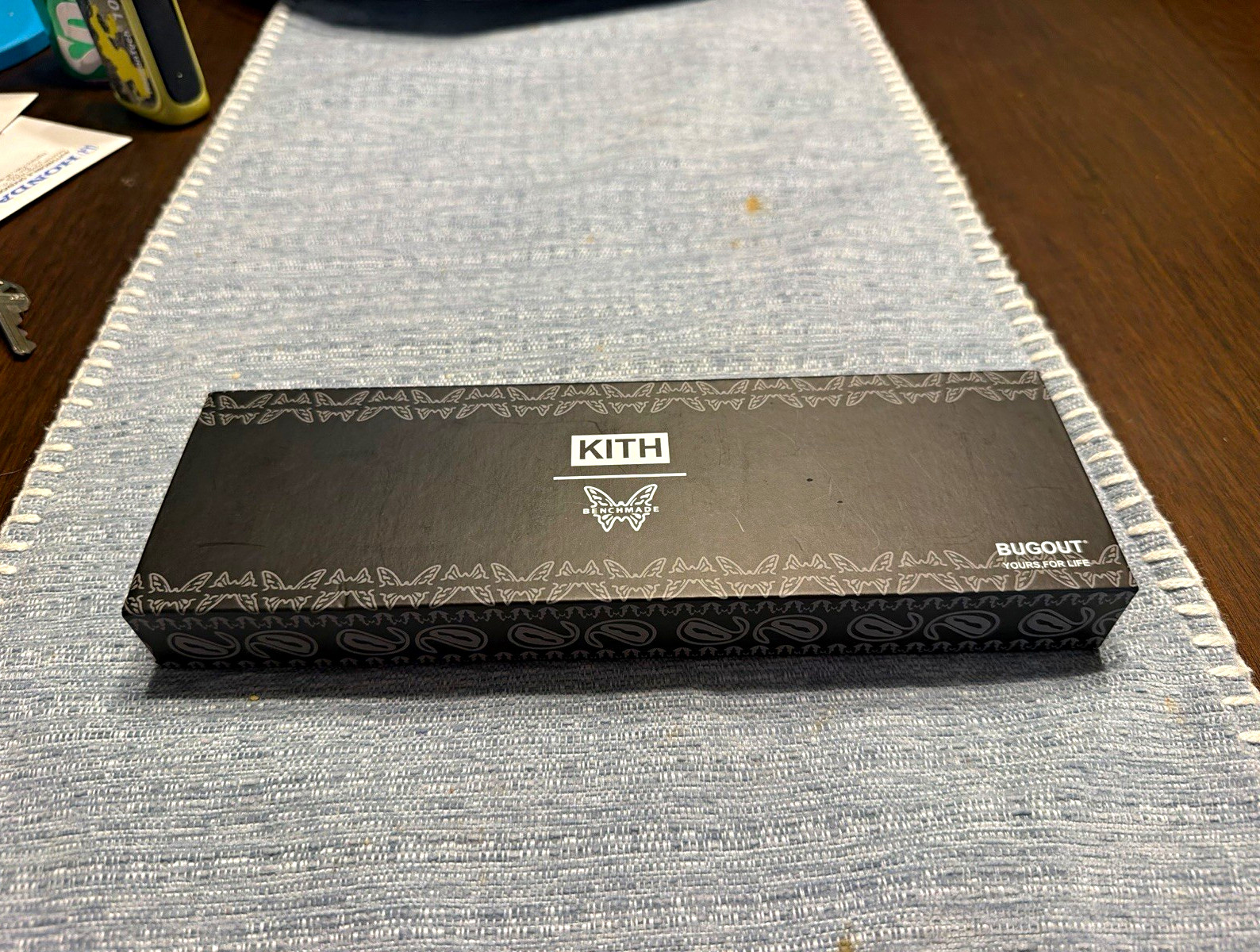 Benchmade Bugout KITH Edition Gray Aluminum Handle Plain Edge Axis Lock Benchmade Bugout KITH Edition Gray Aluminum Handle Plain Edge Axis Lock