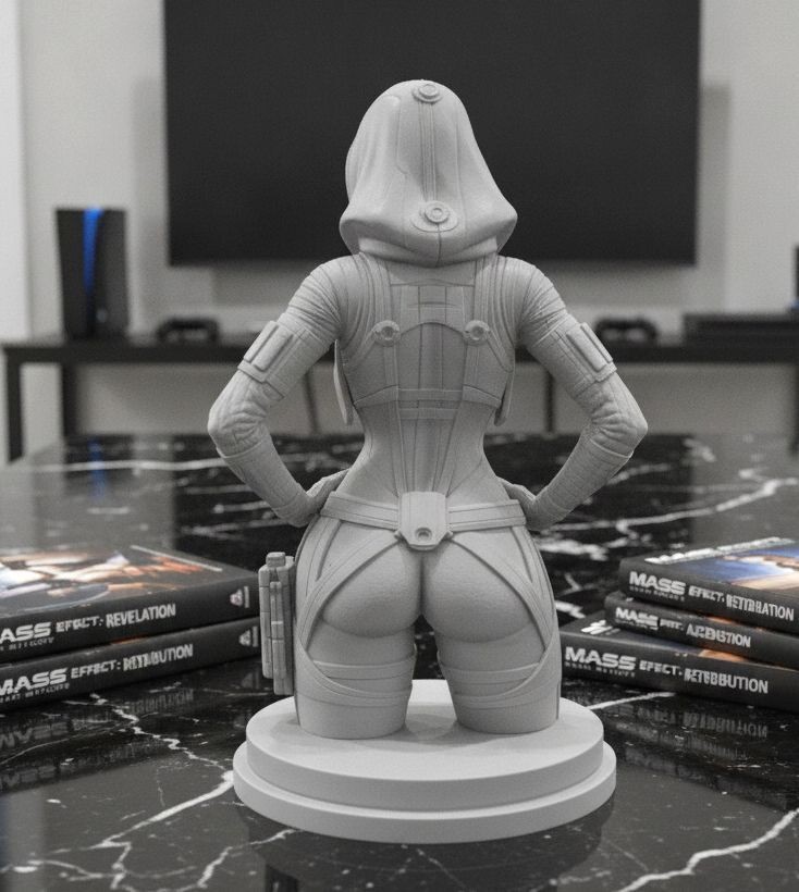 Mass Effect Naughty Tali Statue - Home Office Decor - Gift for Him - Gamer Gift