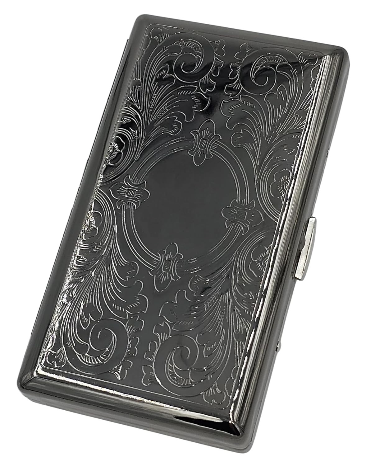 Retro Cigarette Case Victorian Style Metal Holder for Regular, King,100'S, 120'S