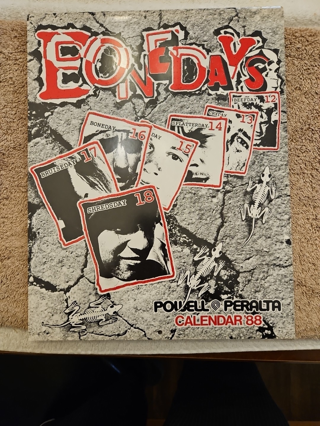 Vintage 1988 Powell Peralta Bonedays Wall Calendar
