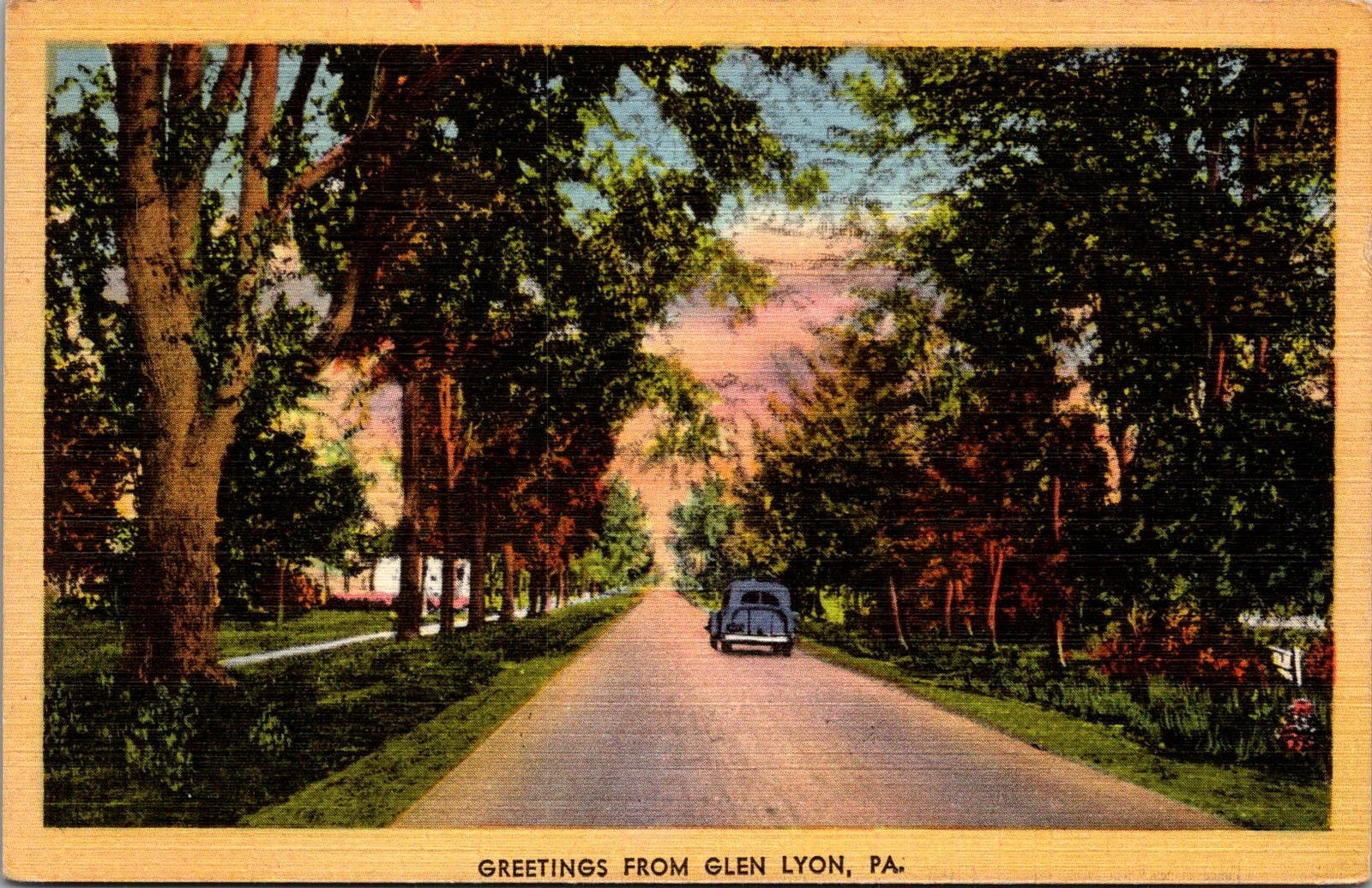 Greetings from Glen Lyon PA 1946 Vintage Postcard 5PA12