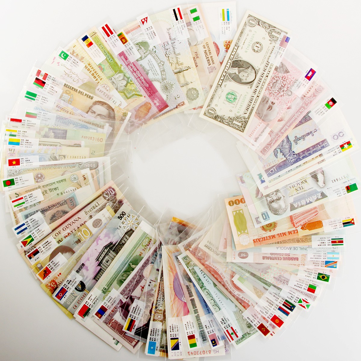 100pcs/set Paper Money from World 50 Countries Regions Banknotes Collection 100pcs/set Paper Money from World 50 Countries Regions Banknotes Collection