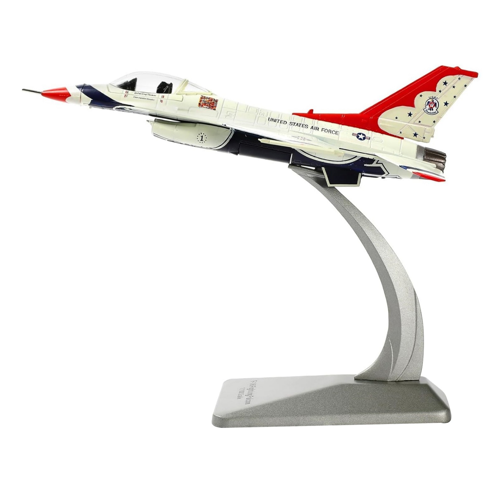 1/100 Scale Diecast F-16 Fighter Jet Model Thunderbirds USAF Version w/Stand 1/100 Scale Diecast F-16 Fighter Jet Model Thunderbirds USAF Version w/Stand