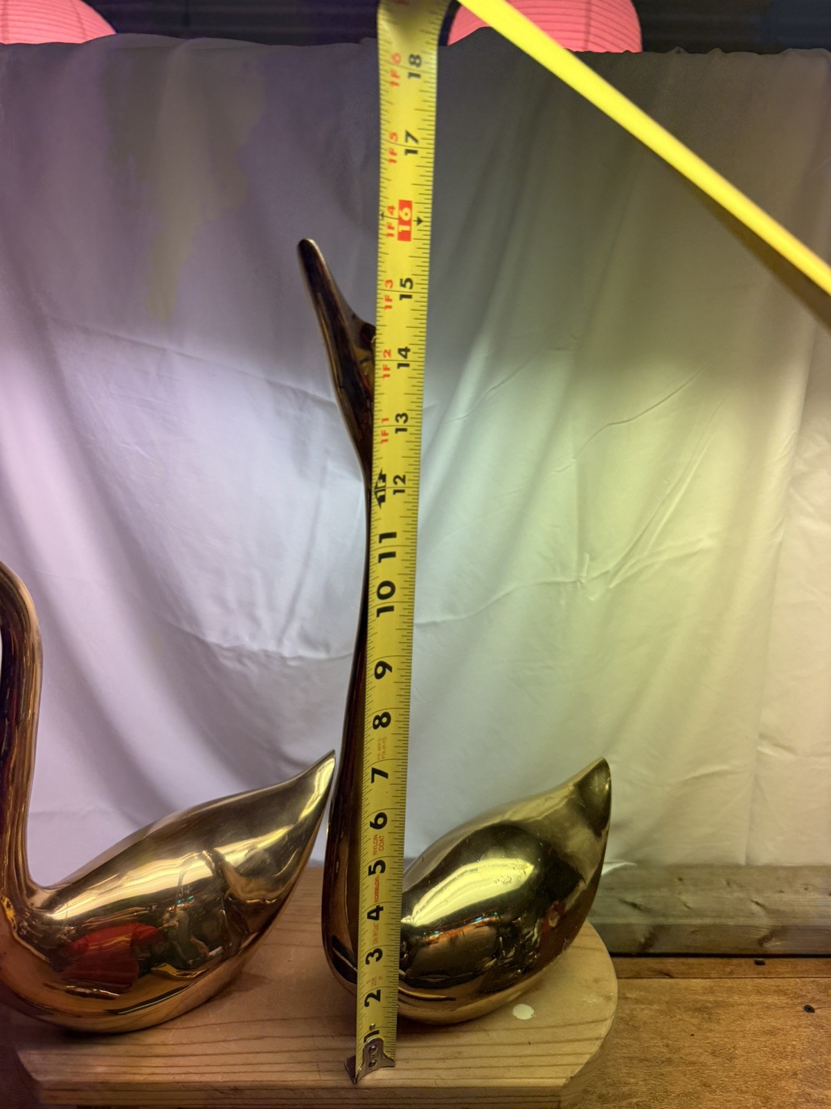 Vintage Large Brass Swans Lot Sculptures MCM Reaching 15in And 10” Cottagecore Vintage Large Brass Swans Lot Sculptures MCM Reaching 15in And 10” Cottagecore