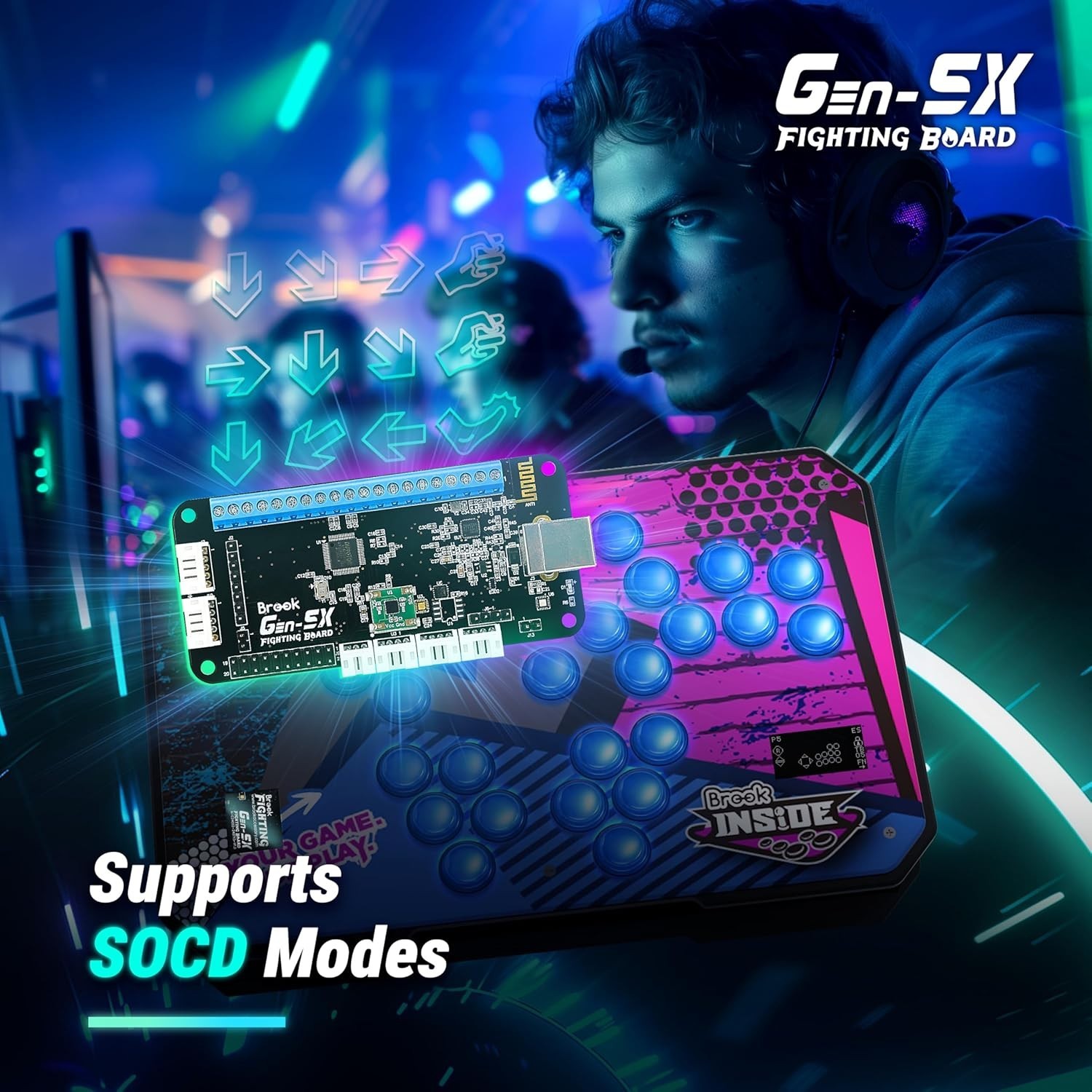 Brook Gaming Gen-5X Fighting Board: Compatible PS5 / Xbox Series / NS2 / PC V26 Brook Gaming Gen-5X Fighting Board: Compatible PS5 / Xbox Series / NS2 / PC V26