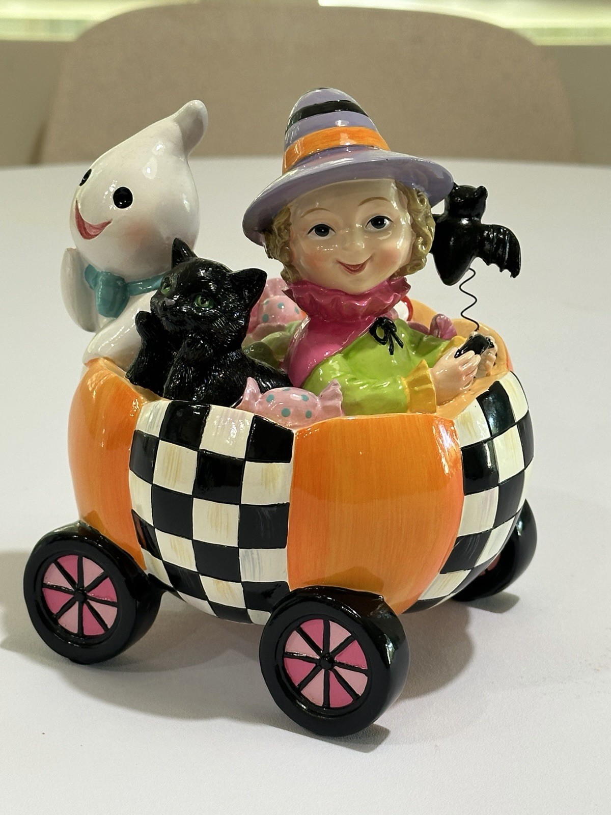 Mackenzie Childs Friends in Cart Figurine