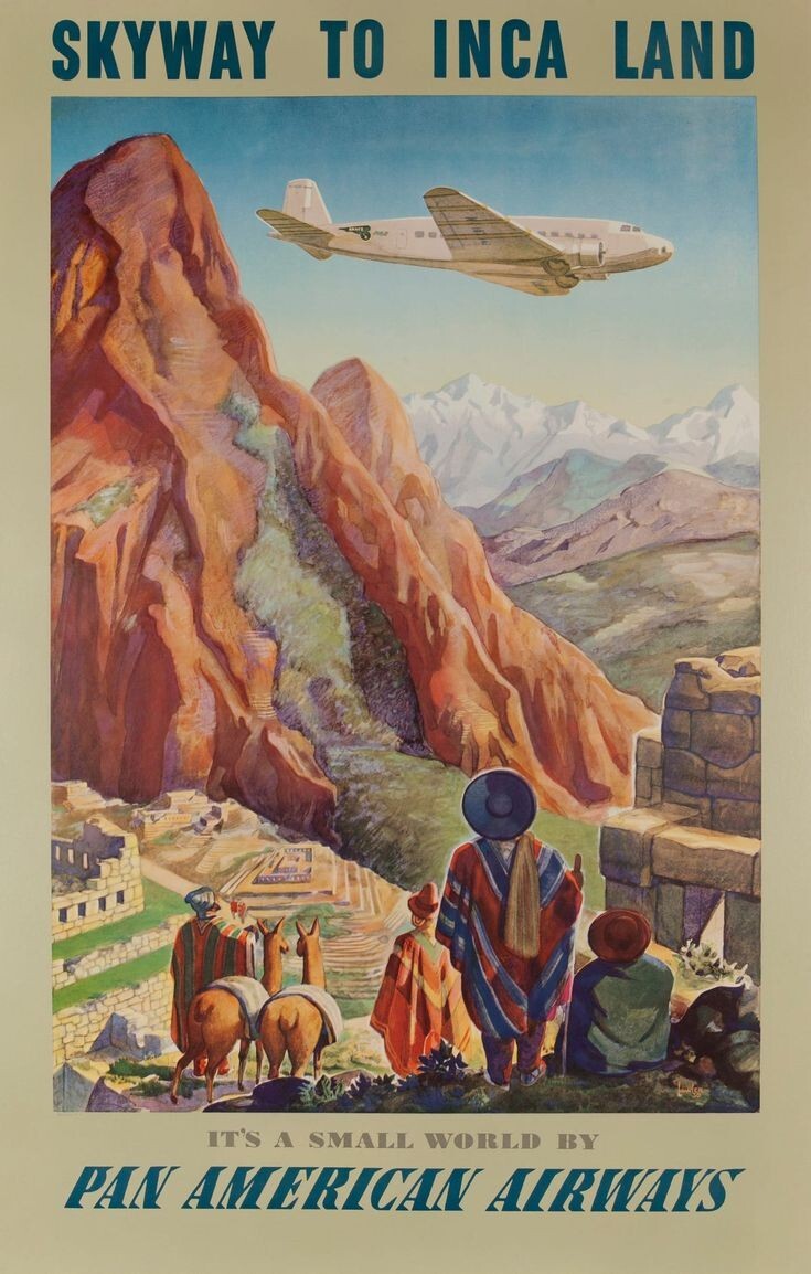 Pam American Airways Airline Print Poster Pam American Airways Airline Print Poster