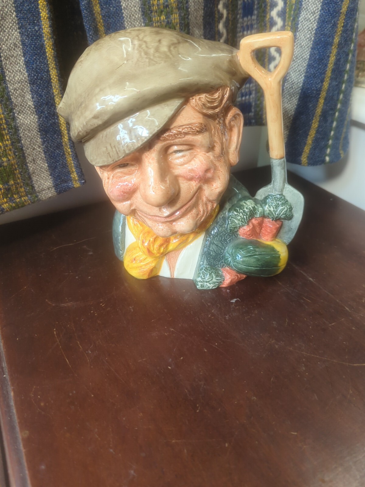 Large English Royal Doulton Toby Mug The Gardener Planter Vase Large English Royal Doulton Toby Mug The Gardener Planter Vase