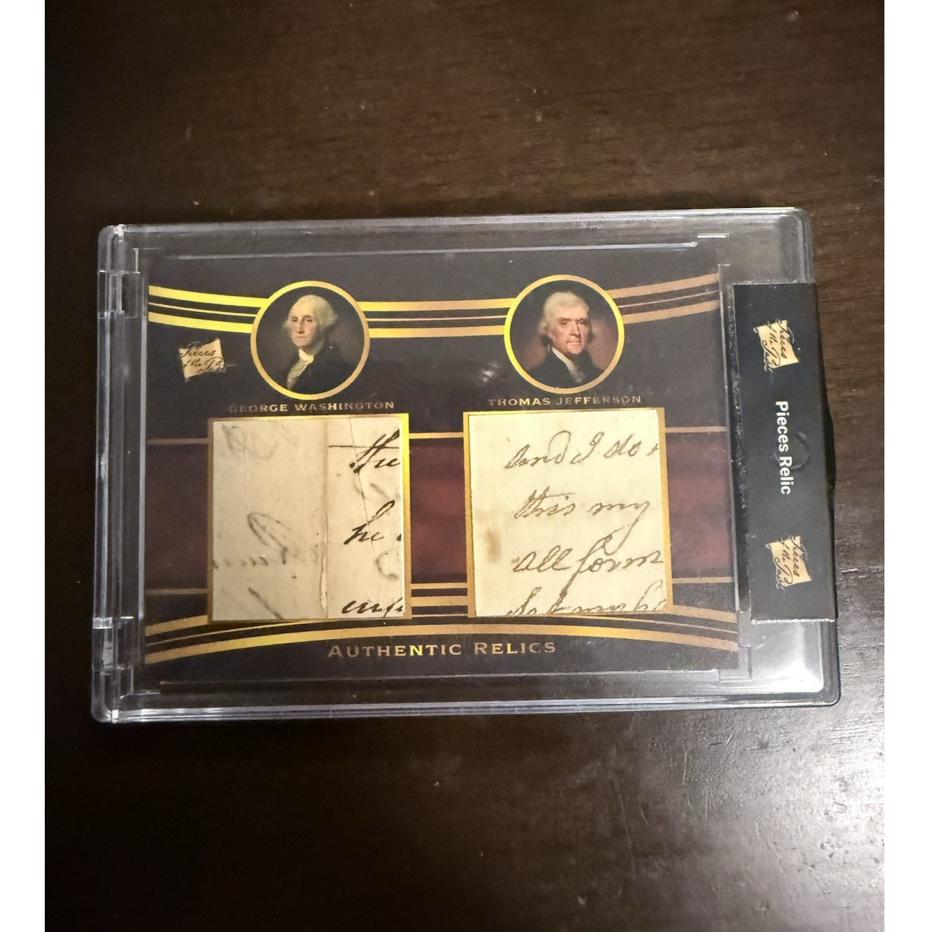 George Washington and Thomas Jefferson Authentic Relics Card DR-2 2022