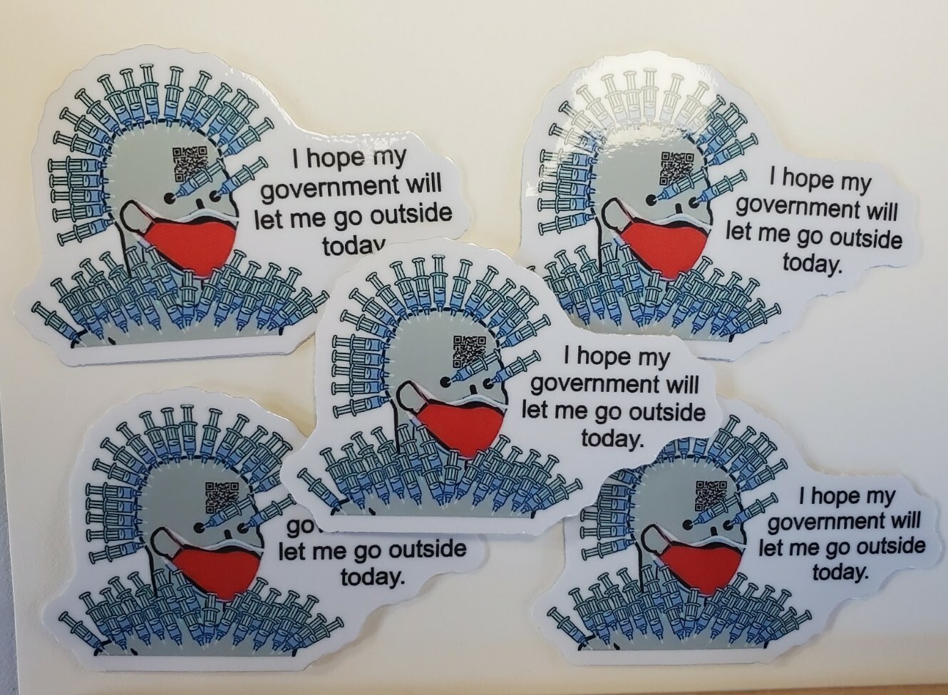 GOVERN ME HARDER Stickers 5 PACK LOT OBEY SHEEPLE 🐑 Anti Mask 😷 Booster shot 