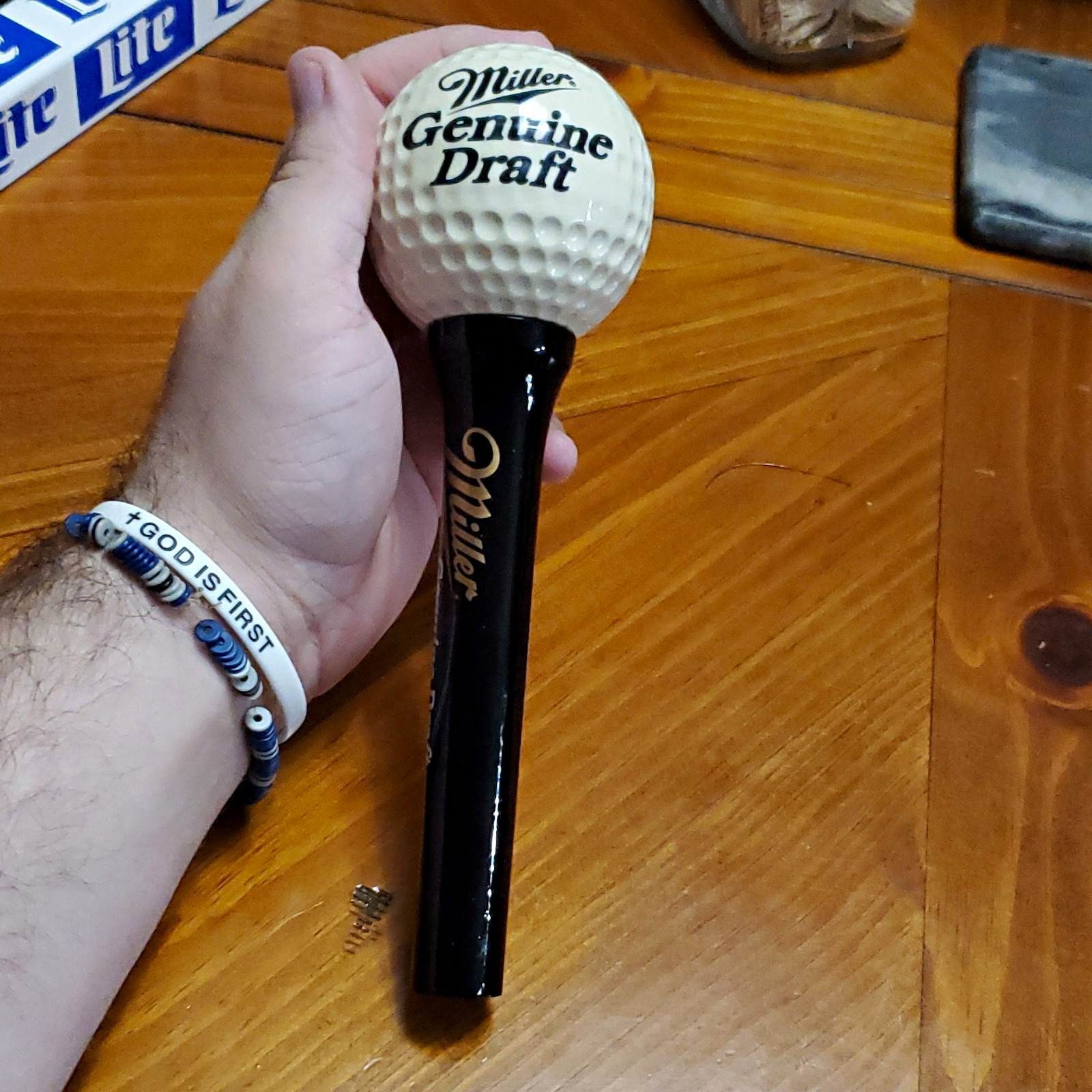 Vintage Nos Miller Genuine Draft Mgd Golf Ball Tee Beer Tap Handle 8.5"