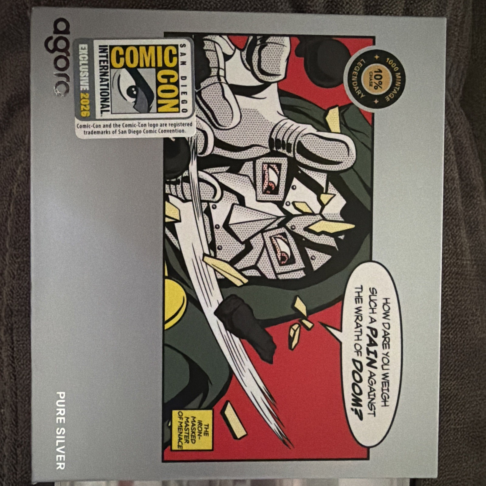 NEW SDCC Exclusive 2026 Agoro Doctor Doom Collectible Silver LE 1000 NEW SDCC Exclusive 2026 Agoro Doctor Doom Collectible Silver LE 1000