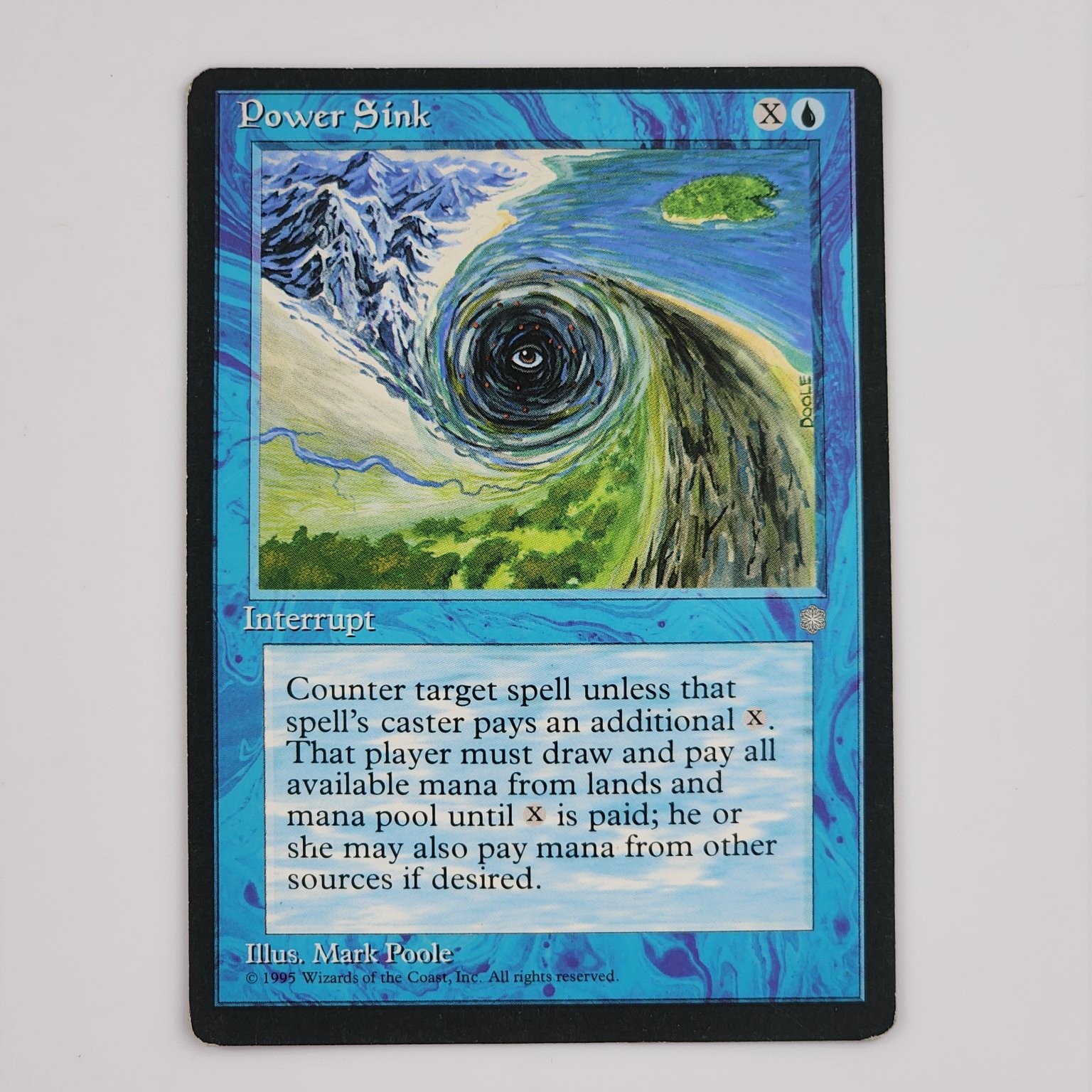 Magic The Gathering Power Sink 1995 Ice Age MTG Blue Counterspell Premodern LP Magic The Gathering Power Sink 1995 Ice Age MTG Blue Counterspell Premodern LP