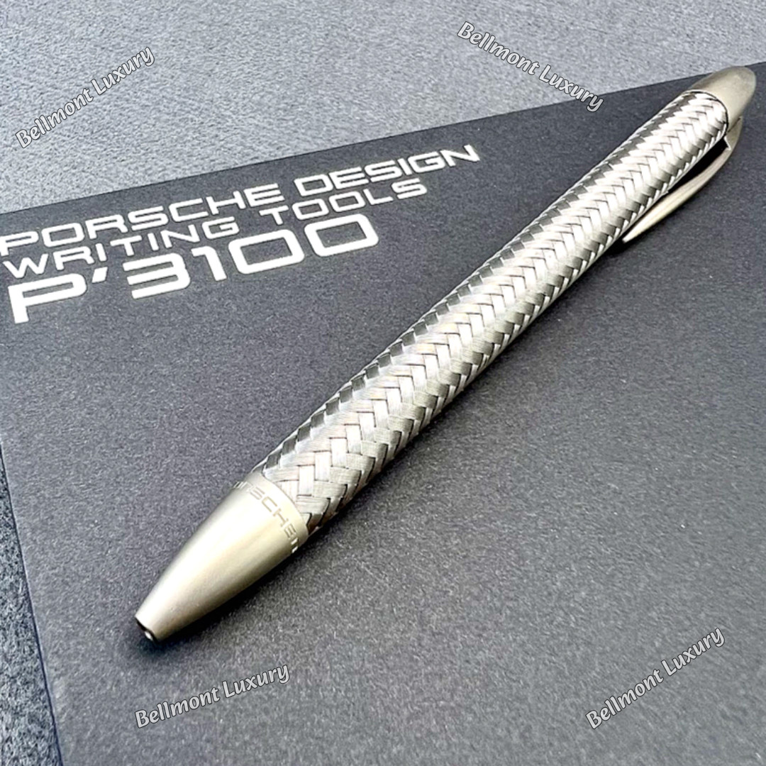 Porsche Design Tec Flex P3100 Braided Steel Ballpoint Pen Rare Luxury Collector Porsche Design Tec Flex P3100 Braided Steel Ballpoint Pen Rare Luxury Collector