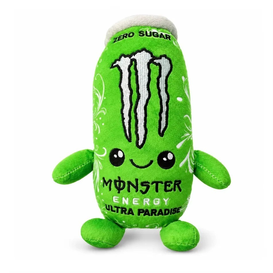 2026 Monster Plush White Energy Drink Plush Toy Simulation Can Stuffed Doll Cute