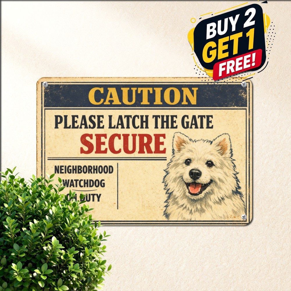 Bichon Frise Dog Warning Keep Gate Closed Plaque Metal Tin Sign Yard Decor Bichon Frise Dog Warning Keep Gate Closed Plaque Metal Tin Sign Yard Decor