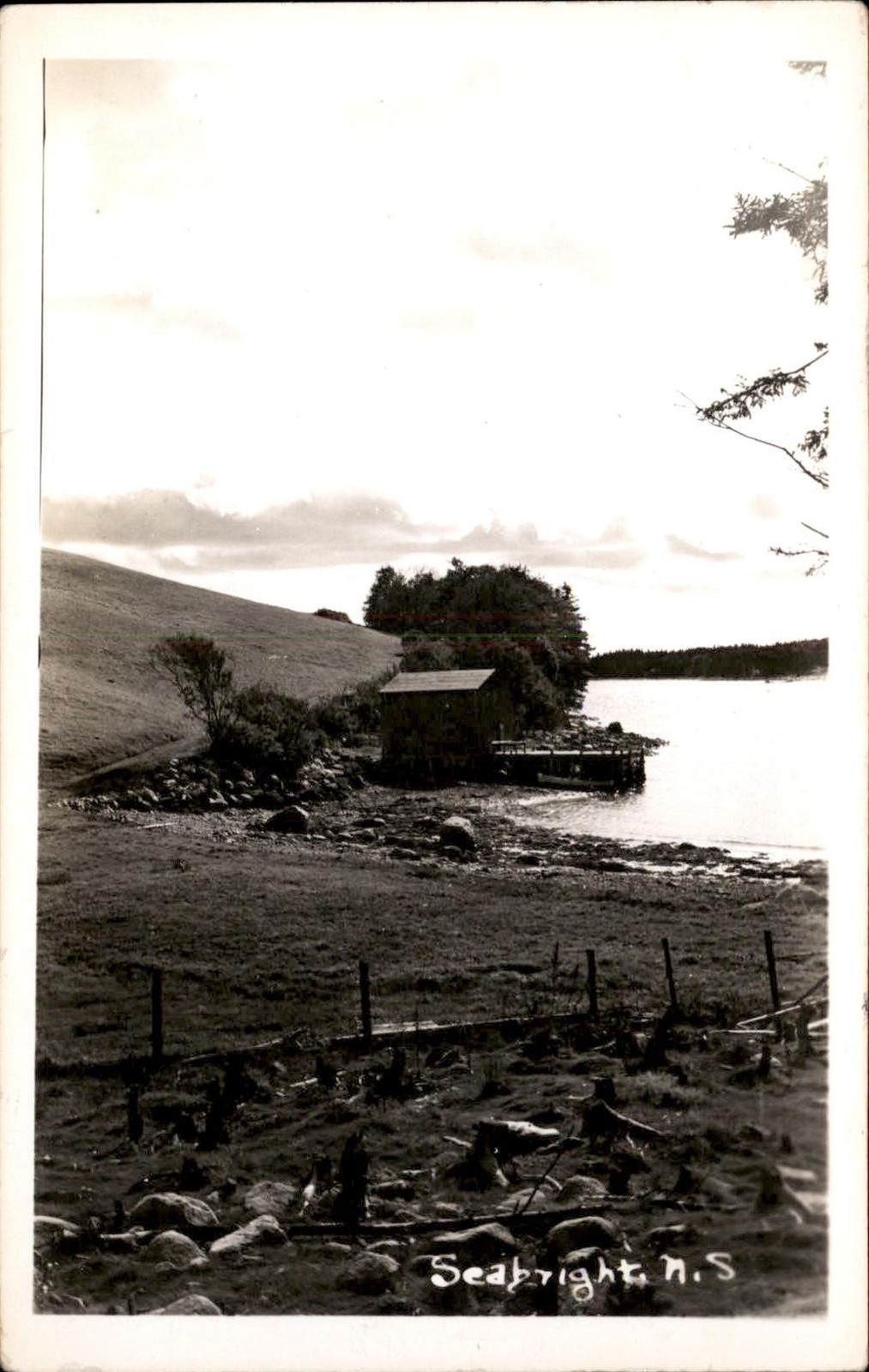 Seabright NS Lakeside Shore Post Card c1930s-40s Real Photo Vintage Postcard bhn
