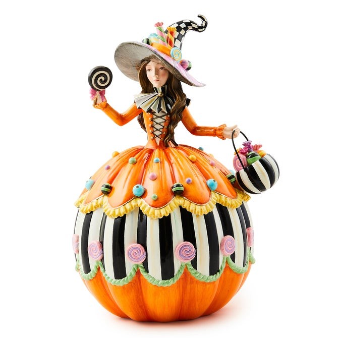 Mackenzie - Childs Trick or Treat Illuminated Witch Figurine NEW Mackenzie - Childs Trick or Treat Illuminated Witch Figurine NEW