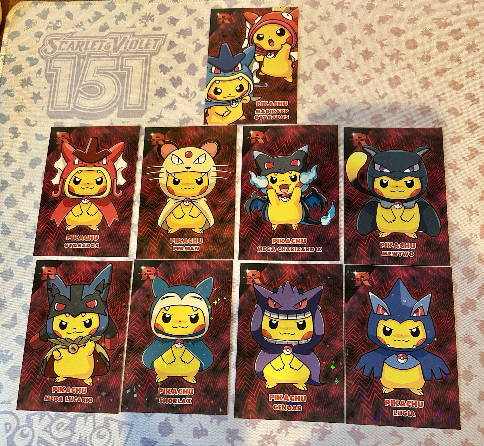 Pokémon Pikachu Poncho Trading Card Lot of 9✨ Pokémon Pikachu Poncho Trading Card Lot of 9✨