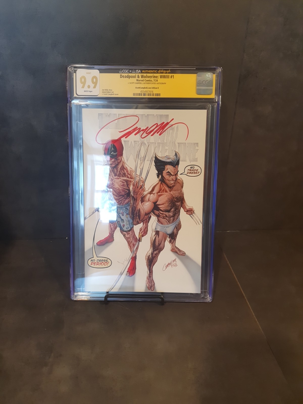 🔥 DEADPOOL WOLVERINE WWIII #1 CGC 9.9 JSA CAMPBELL SIGNED VIRGIN ⚡ 🔥 DEADPOOL WOLVERINE WWIII #1 CGC 9.9 JSA CAMPBELL SIGNED VIRGIN ⚡