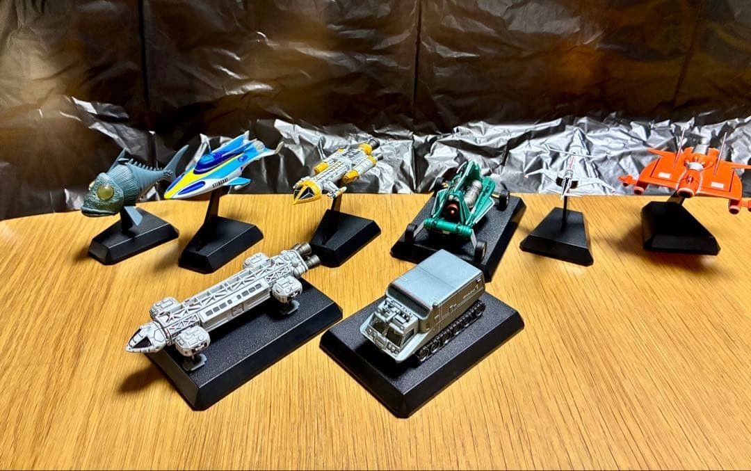Set Of 9 SHADO UFO Nostalgic SF Beagle Konami Figure SF Movie Selection