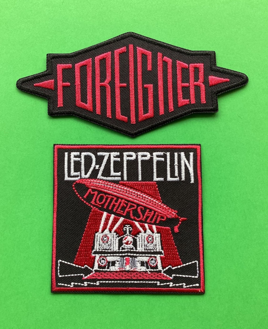 F/ROCK BAND IRON OR SEW ON QUALITY EMBROIDERED PATCHES x 2/FOREIGNER LED ZEPPELN F/ROCK BAND IRON OR SEW ON QUALITY EMBROIDERED PATCHES x 2/FOREIGNER LED ZEPPELN