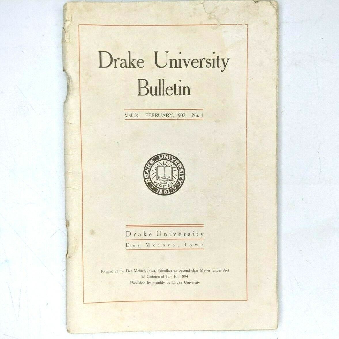 Feb. 1907 Drake University Bulletin Monthly Des Moines IA College Team Photos 3B