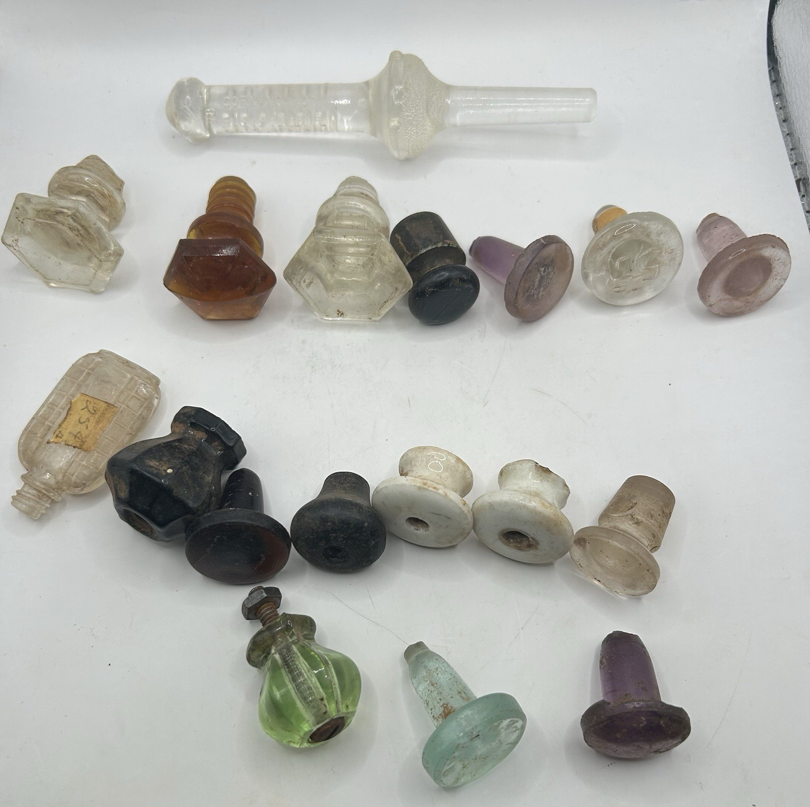 Antique Glass Bottle Stoppers Apothecary Vial Knobs Lot Mixed Colored Craft Antique Glass Bottle Stoppers Apothecary Vial Knobs Lot Mixed Colored Craft