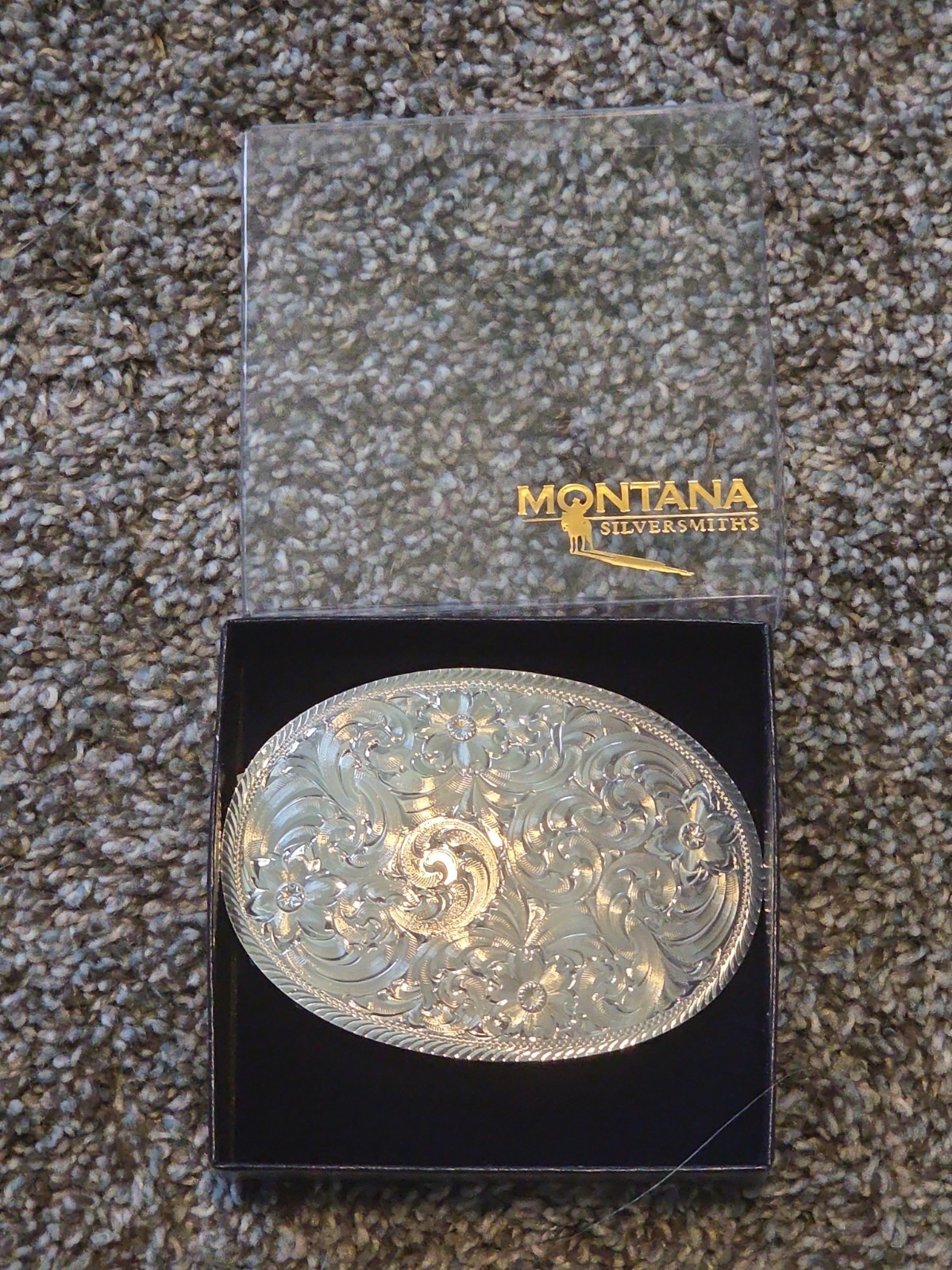 new Montana Silversmiths Belt Buckle Western Floral new Montana Silversmiths Belt Buckle Western Floral