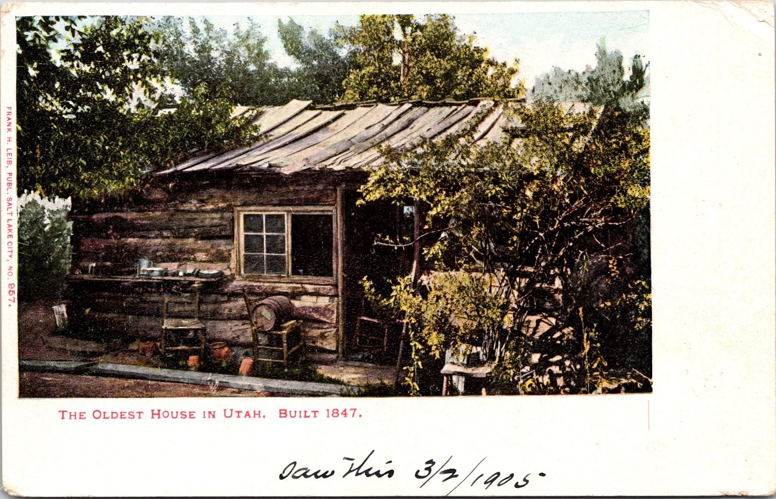 Antique Postcard Oldest House Utah UT Built 1847 Old Historic Home Antique Postcard Oldest House Utah UT Built 1847 Old Historic Home
