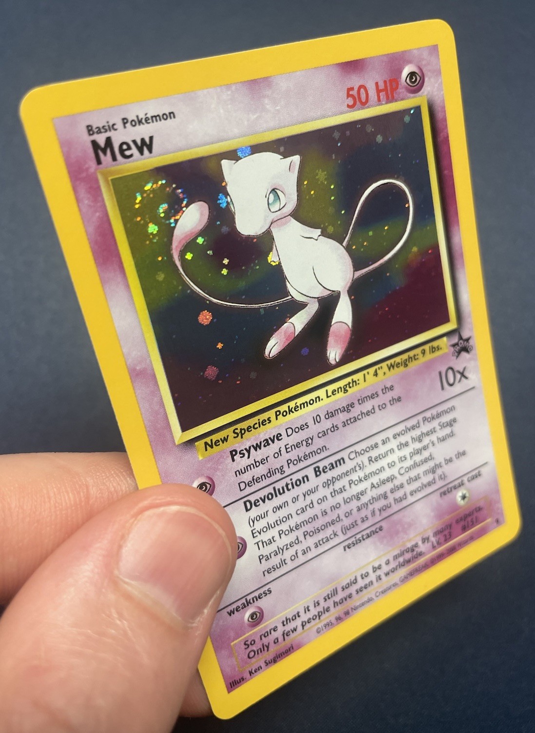 Pokemon Vintage Near Mint Mew Holo Black Star promo #9 with SWIRL Pokemon Vintage Near Mint Mew Holo Black Star promo #9 with SWIRL