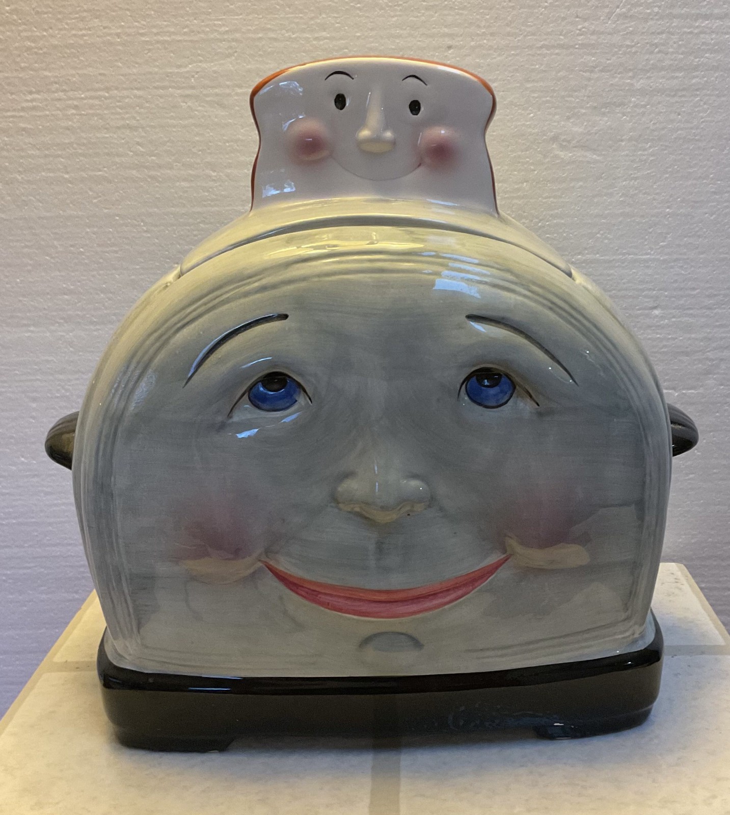 Vintage Clay Art San Francisco Toaster Cookie Jar Toast Handles 1990s 10"