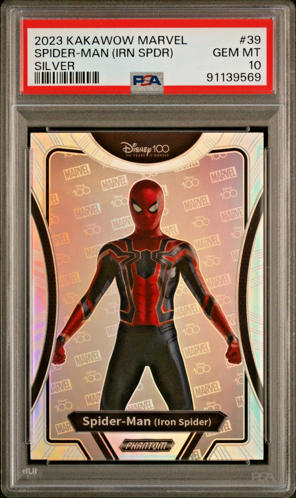 2023 Kakawow Disney 100 Marvel Spider-Man Silver Refractor PSA 10 Low Pop RARE 2023 Kakawow Disney 100 Marvel Spider-Man Silver Refractor PSA 10 Low Pop RARE
