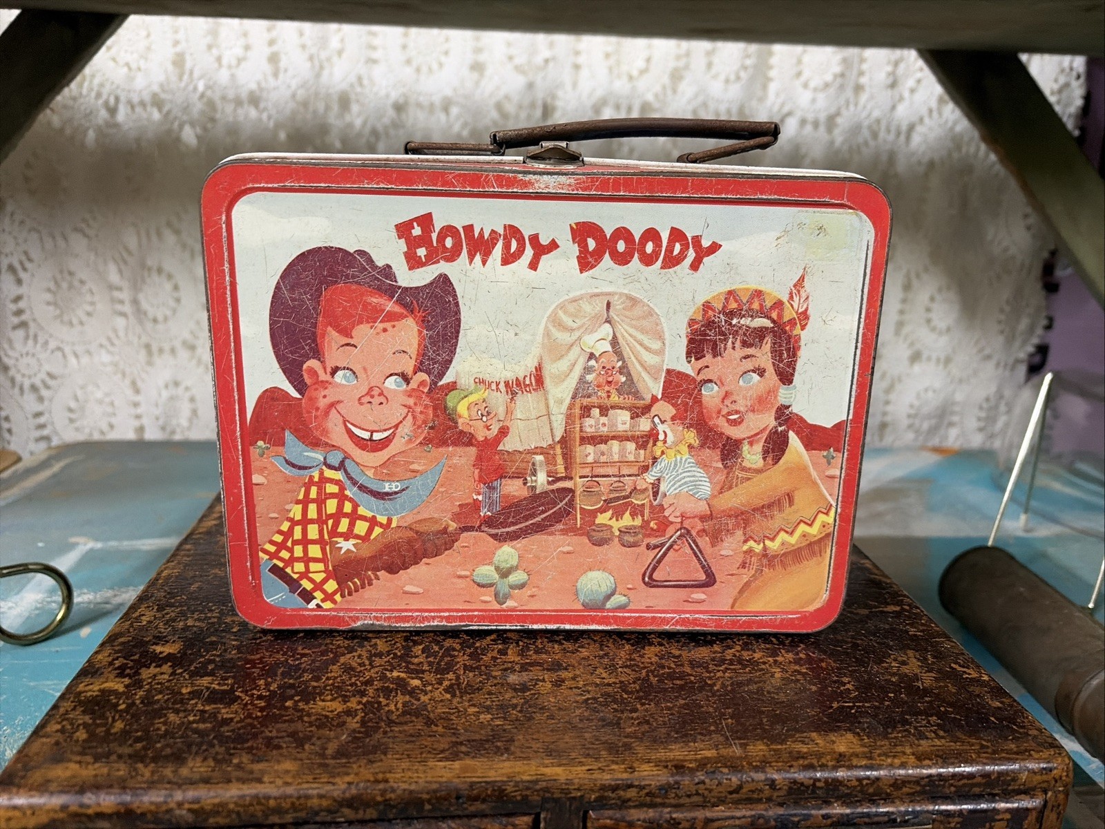 Howdy Doody Vintage Collectible Metal Lunchbox  (1954)